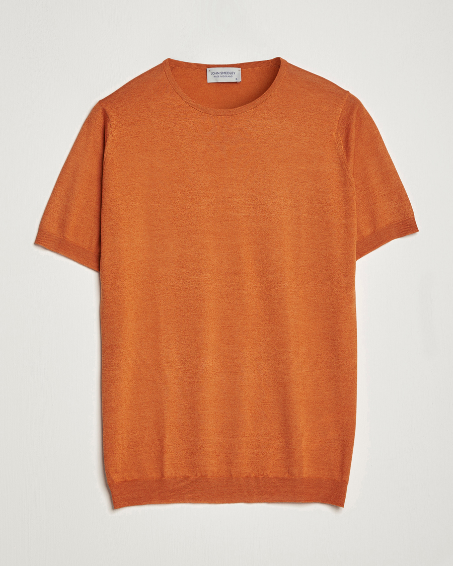 Homme | T-shirts | John Smedley | Belden Wool/Cotton T-Shirt Amber