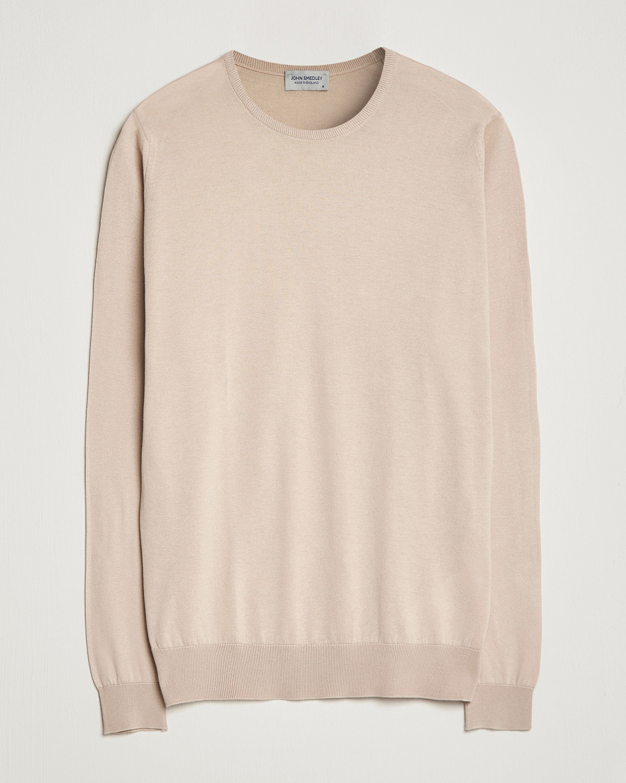 Homme | Pulls Et Tricots | John Smedley | Hatfield Sea Island Crew Neck Almond