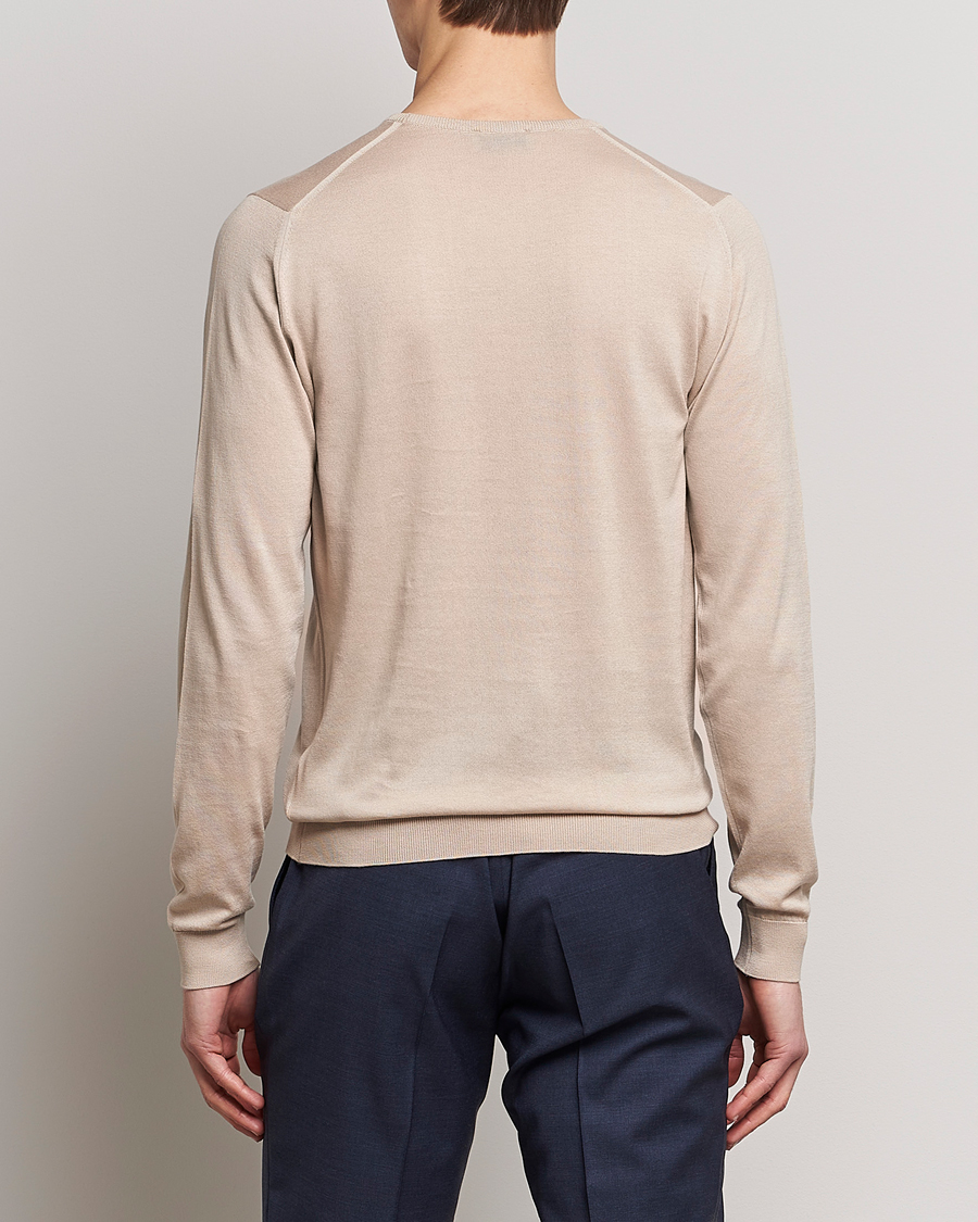 Homme | Pulls Et Tricots | John Smedley | Hatfield Sea Island Crew Neck Almond