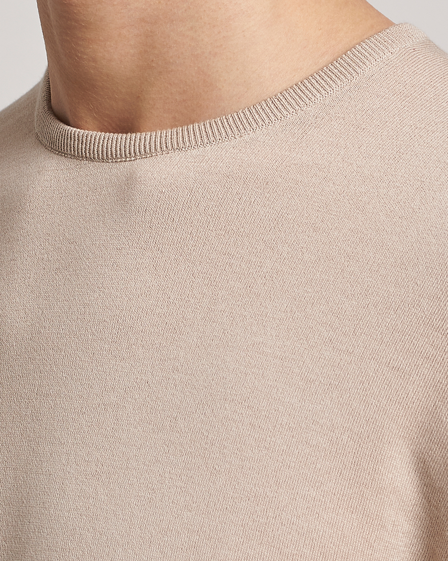 Homme | Pulls Et Tricots | John Smedley | Hatfield Sea Island Crew Neck Almond