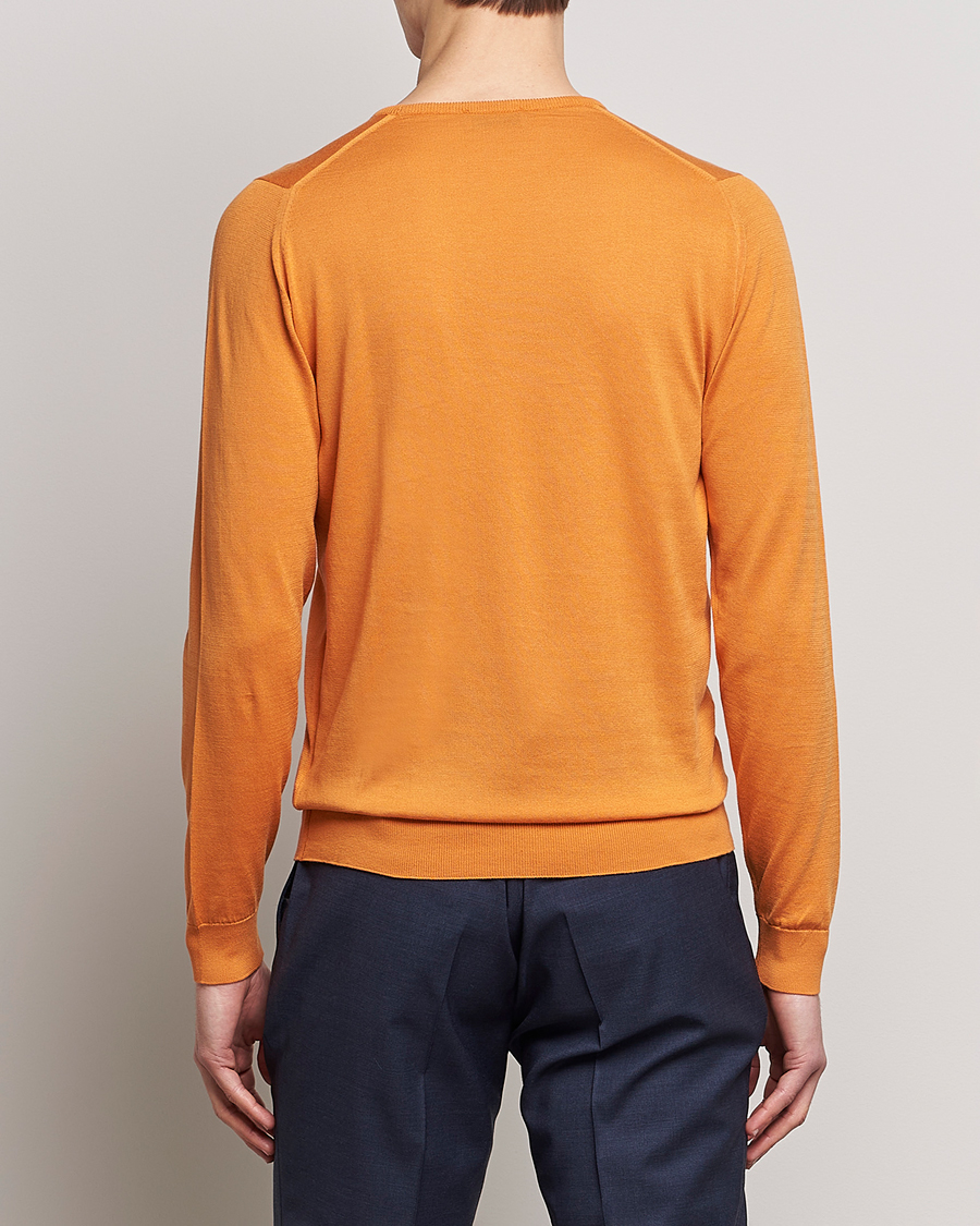 Homme | Pulls Et Tricots | John Smedley | Hatfield Sea Island Crew Neck Mandarin Orange