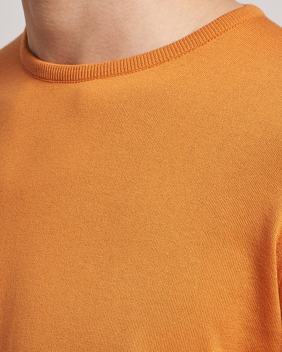 Homme | Pulls Et Tricots | John Smedley | Hatfield Sea Island Crew Neck Mandarin Orange