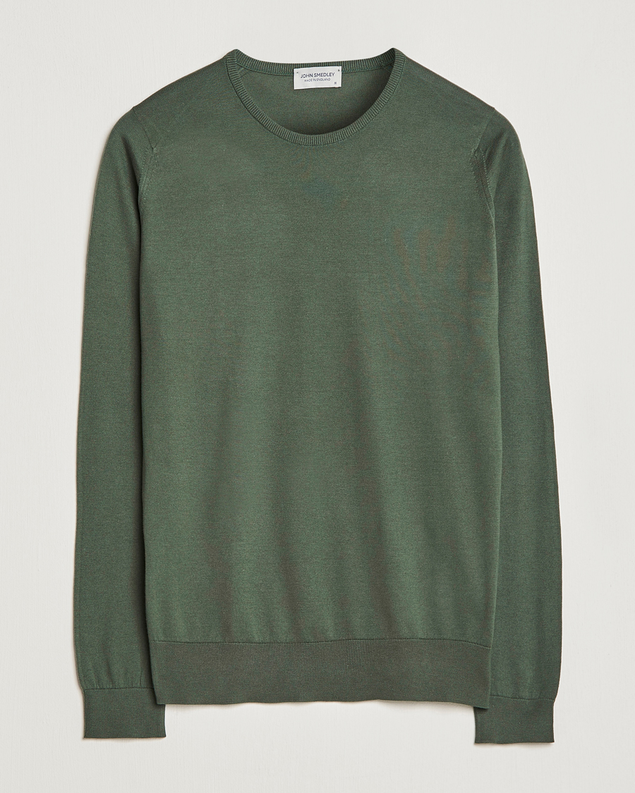 Homme | Pulls Et Tricots | John Smedley | Hatfield Sea Island Crew Neck Palm Green