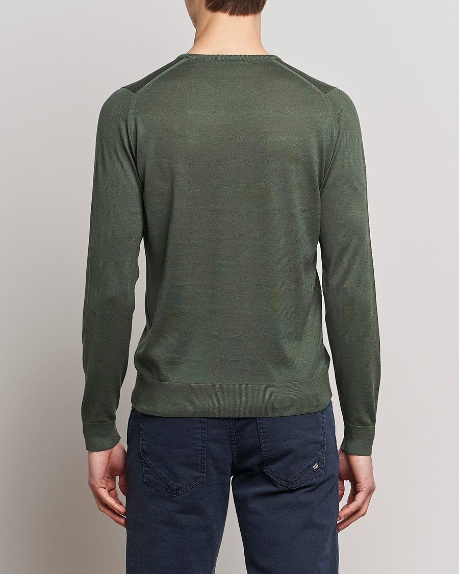 Homme | Pulls Et Tricots | John Smedley | Hatfield Sea Island Crew Neck Palm Green