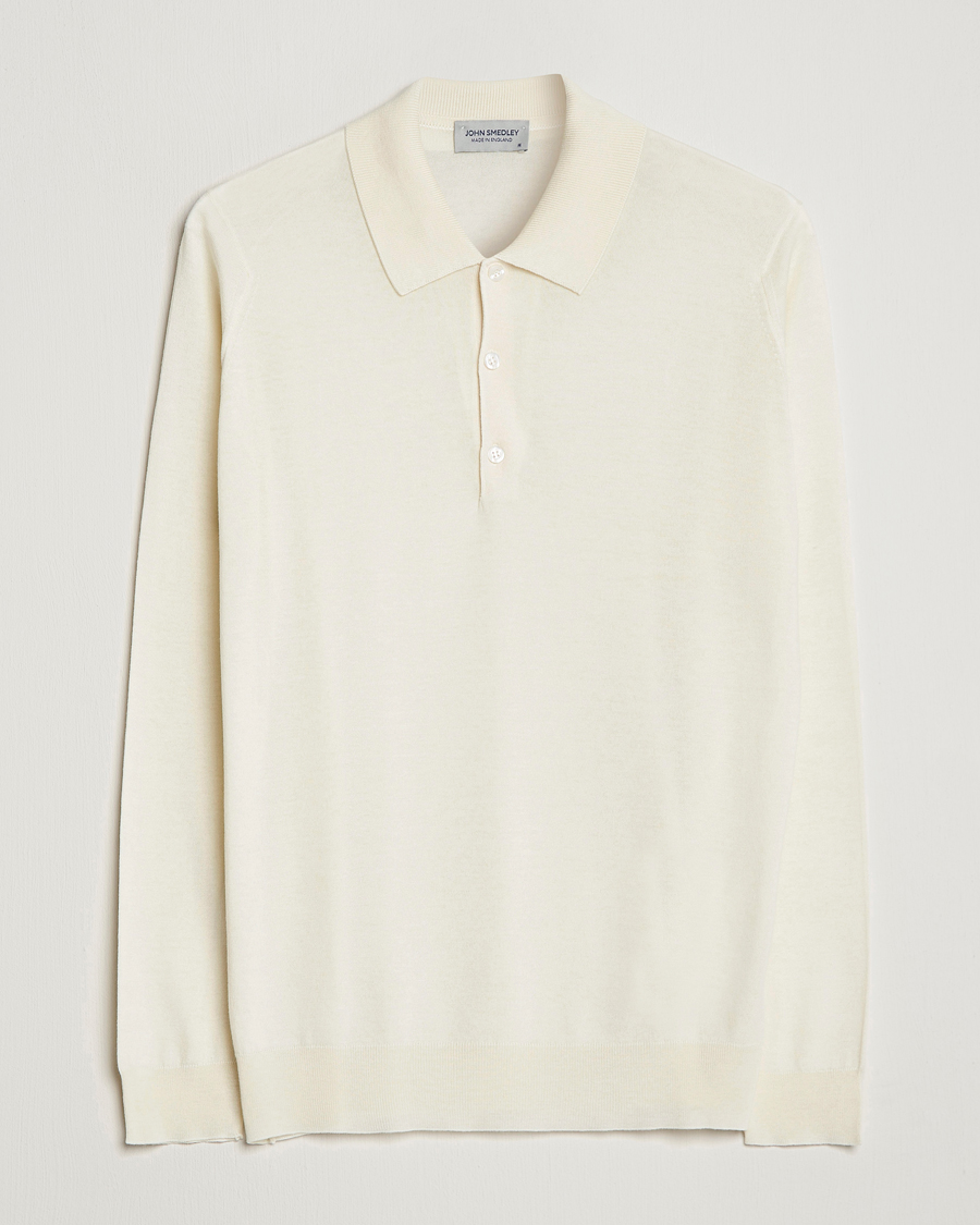 Homme | Pulls Et Tricots | John Smedley | Belper Wool/Cotton Polo Pullover Latte