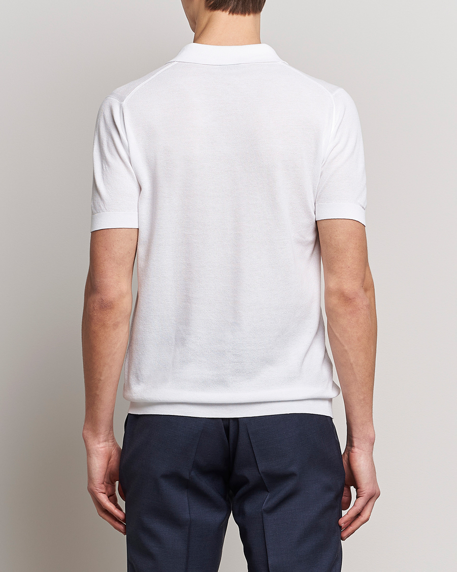 Homme | Polos | John Smedley | Roth Structured Pique White