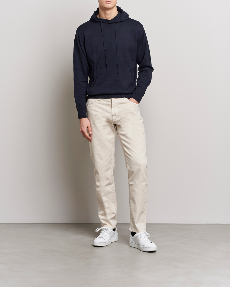Homme | Pulls Et Tricots | John Smedley | Sundown Sea Island Hoodie Navy