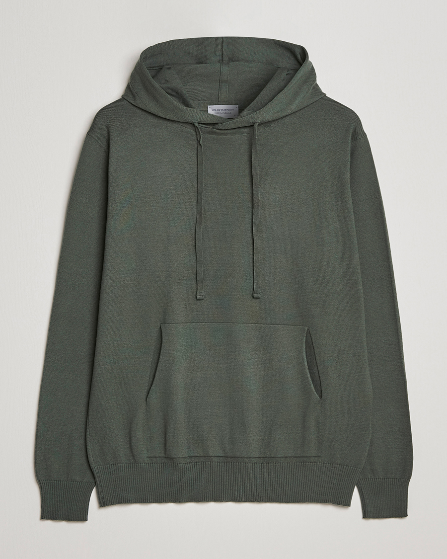 Homme | Pulls Et Tricots | John Smedley | Sundown Sea Island Hoodie Palm Green