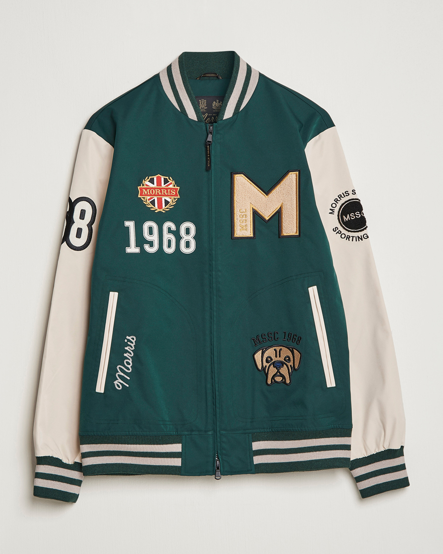 Homme | Manteaux Et Vestes | Morris | Ramsey Nylon Baseball Jacket Green/White