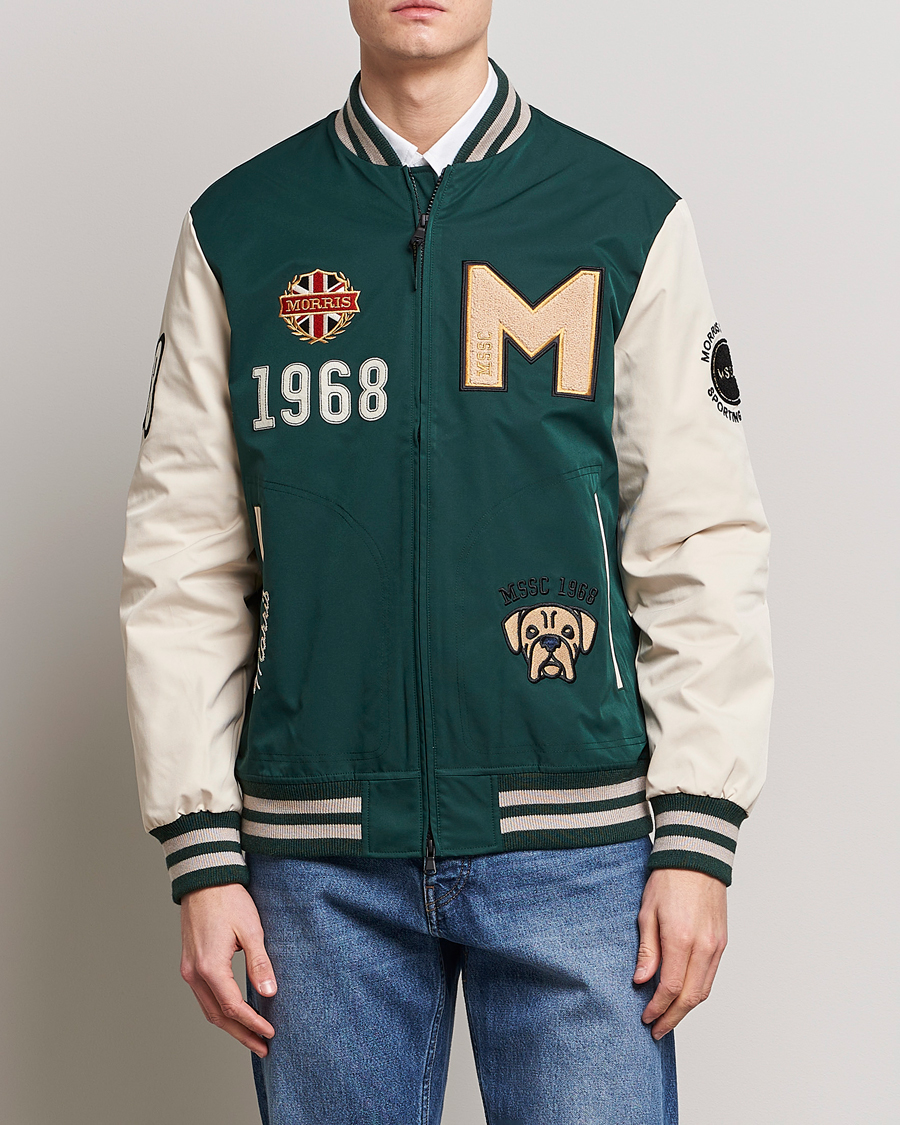 Homme | Manteaux Et Vestes | Morris | Ramsey Nylon Baseball Jacket Green/White