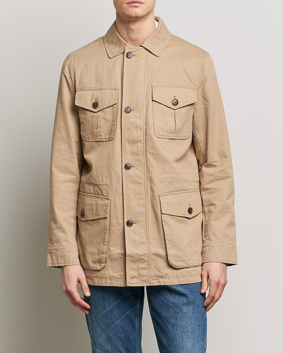 Homme | Manteaux Et Vestes | Morris | Amira Cotton Sand Field Jacket Beige