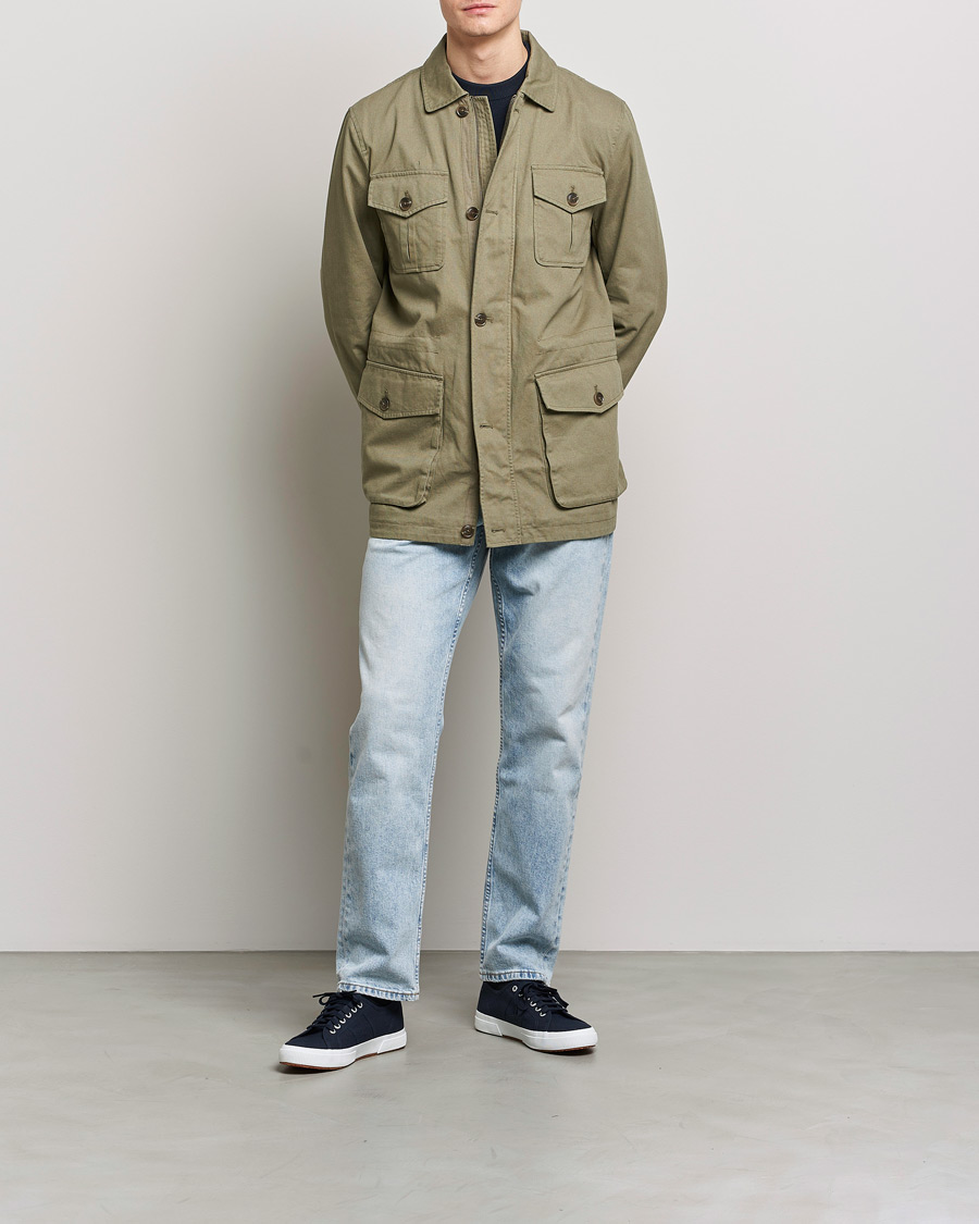 Homme | Manteaux Et Vestes | Morris | Amira Cotton Sand Field Jacket Olive