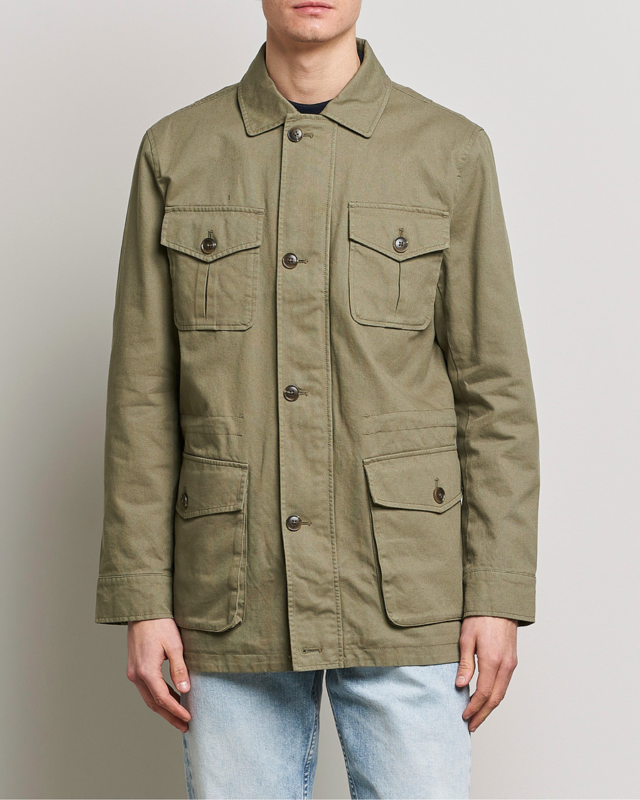 Homme | Manteaux Et Vestes | Morris | Amira Cotton Sand Field Jacket Olive