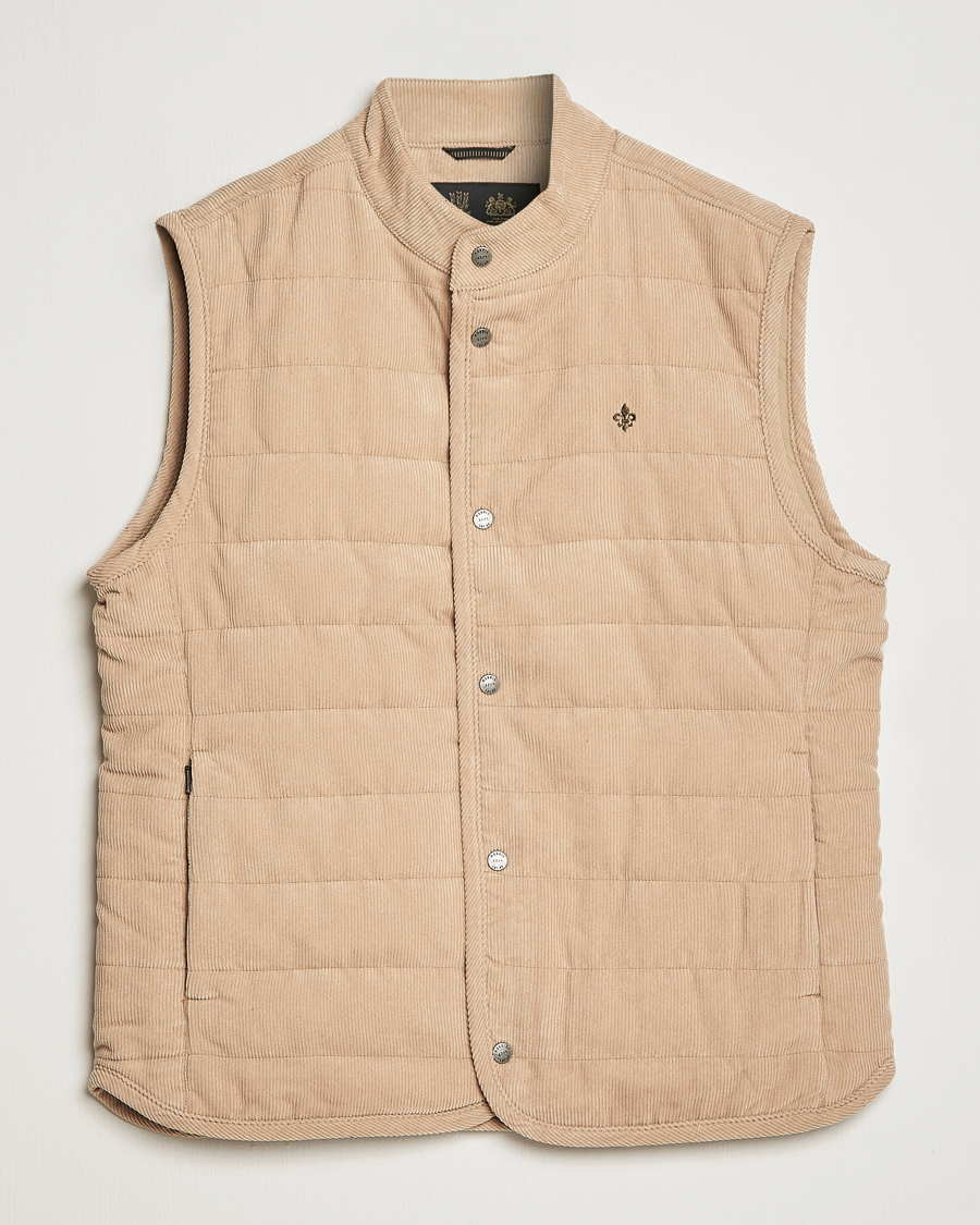 Homme | Gilets | Morris | Woburn Baby Cord Vest Beige