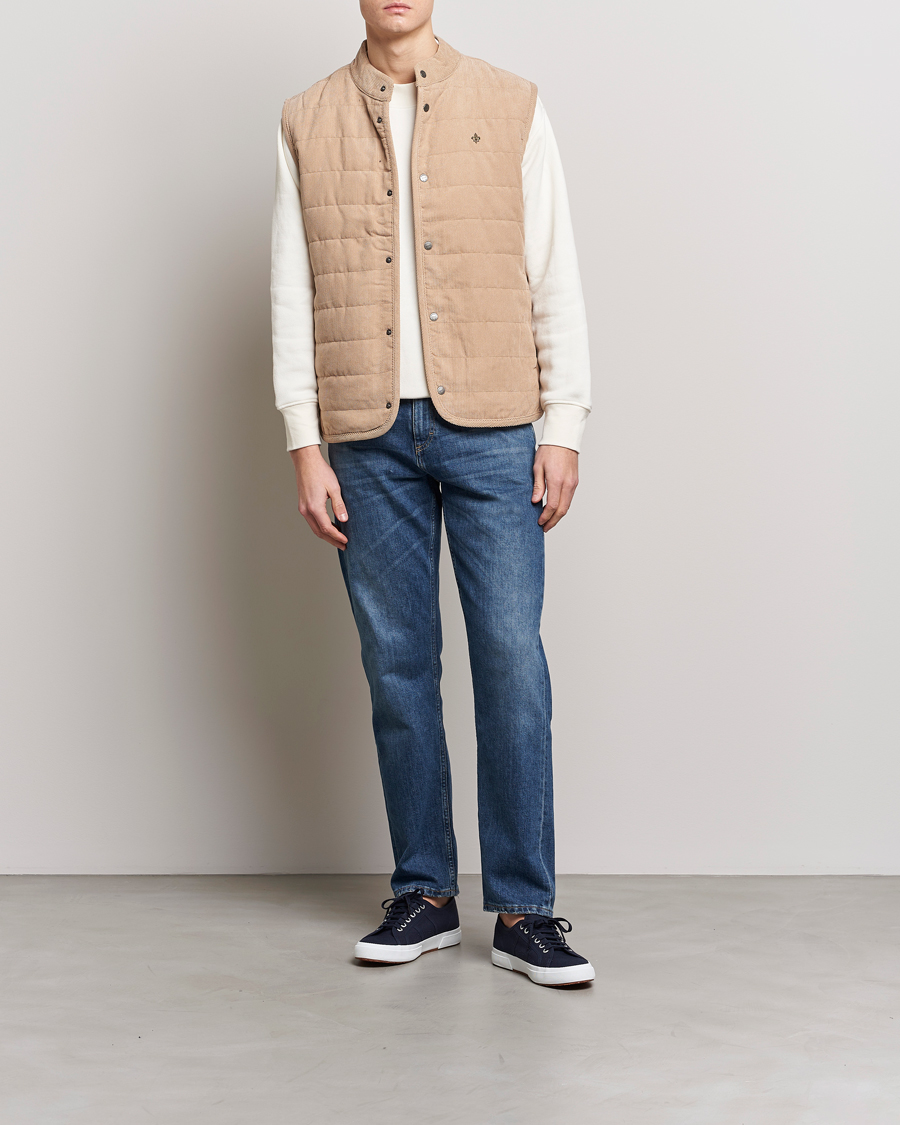 Homme | Gilets | Morris | Woburn Baby Cord Vest Beige