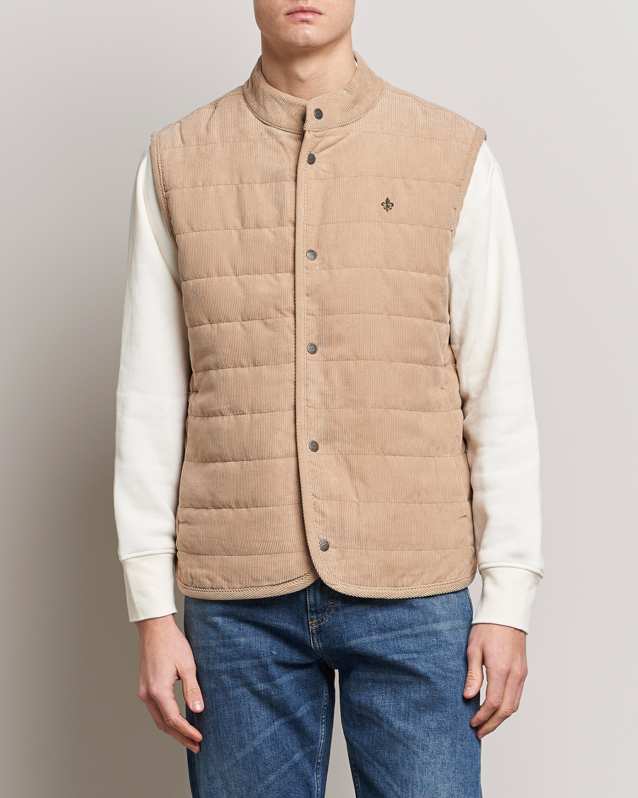 Homme | Gilets | Morris | Woburn Baby Cord Vest Beige