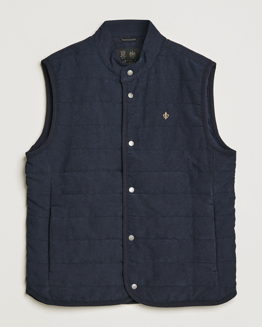 Homme | Gilets | Morris | Woburn Baby Cord Vest Blue