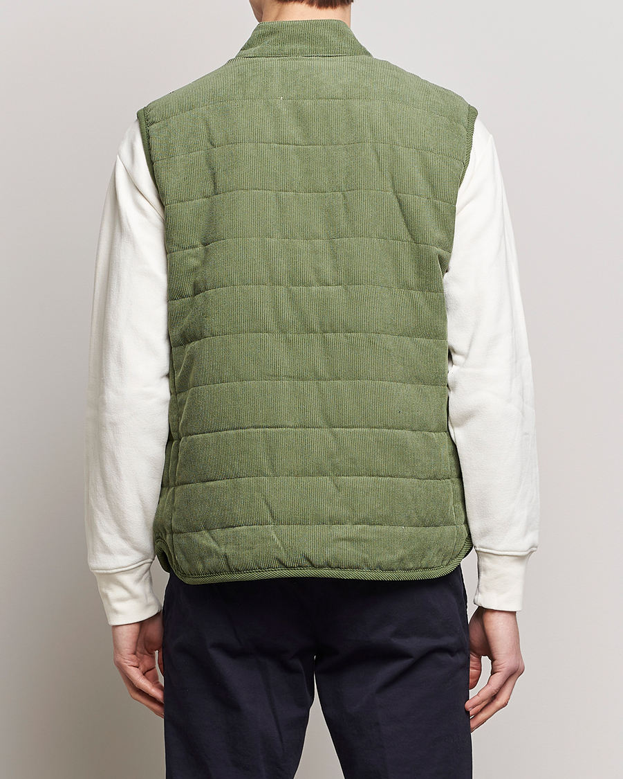 Homme | Gilets | Morris | Woburn Baby Cord Vest Sage Green