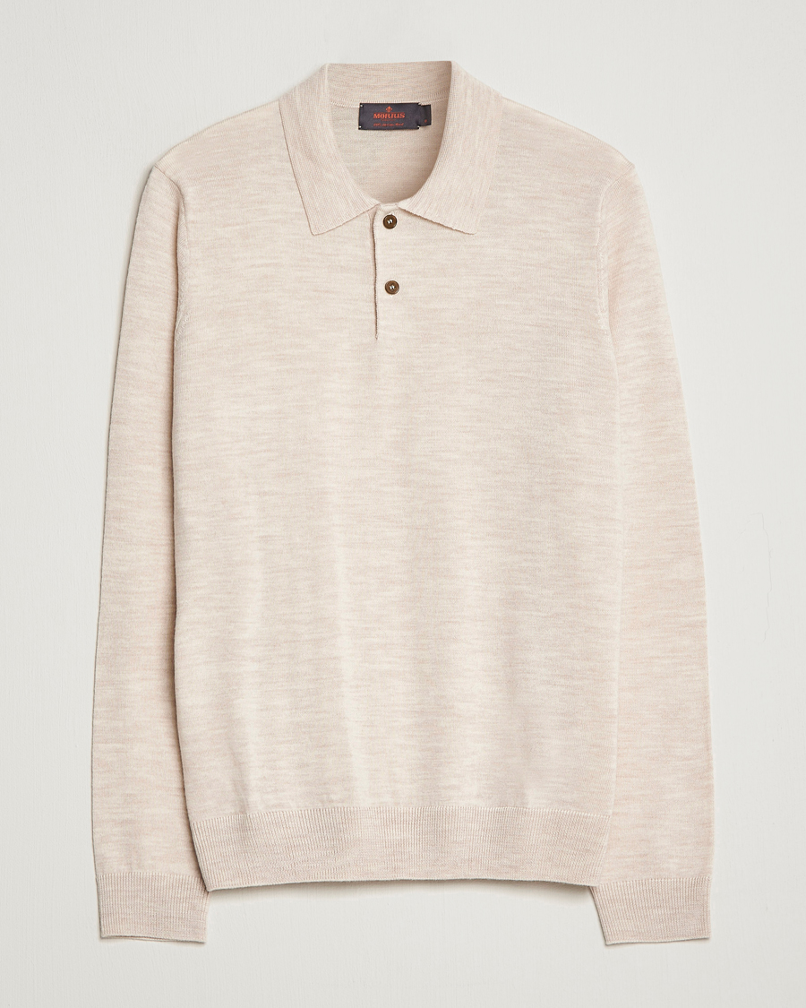 Homme | Pulls Et Tricots | Morris | Merino Knitted Polo Beige