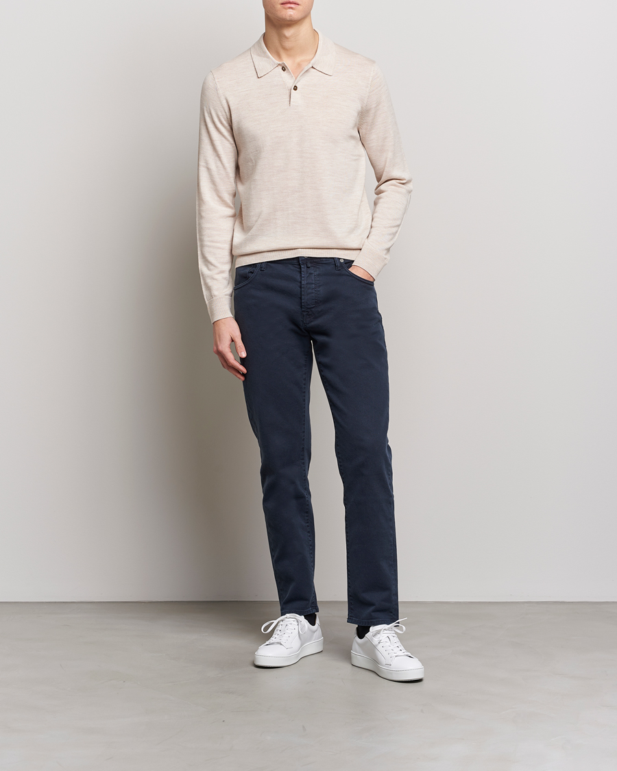 Homme | Pulls Et Tricots | Morris | Merino Knitted Polo Beige