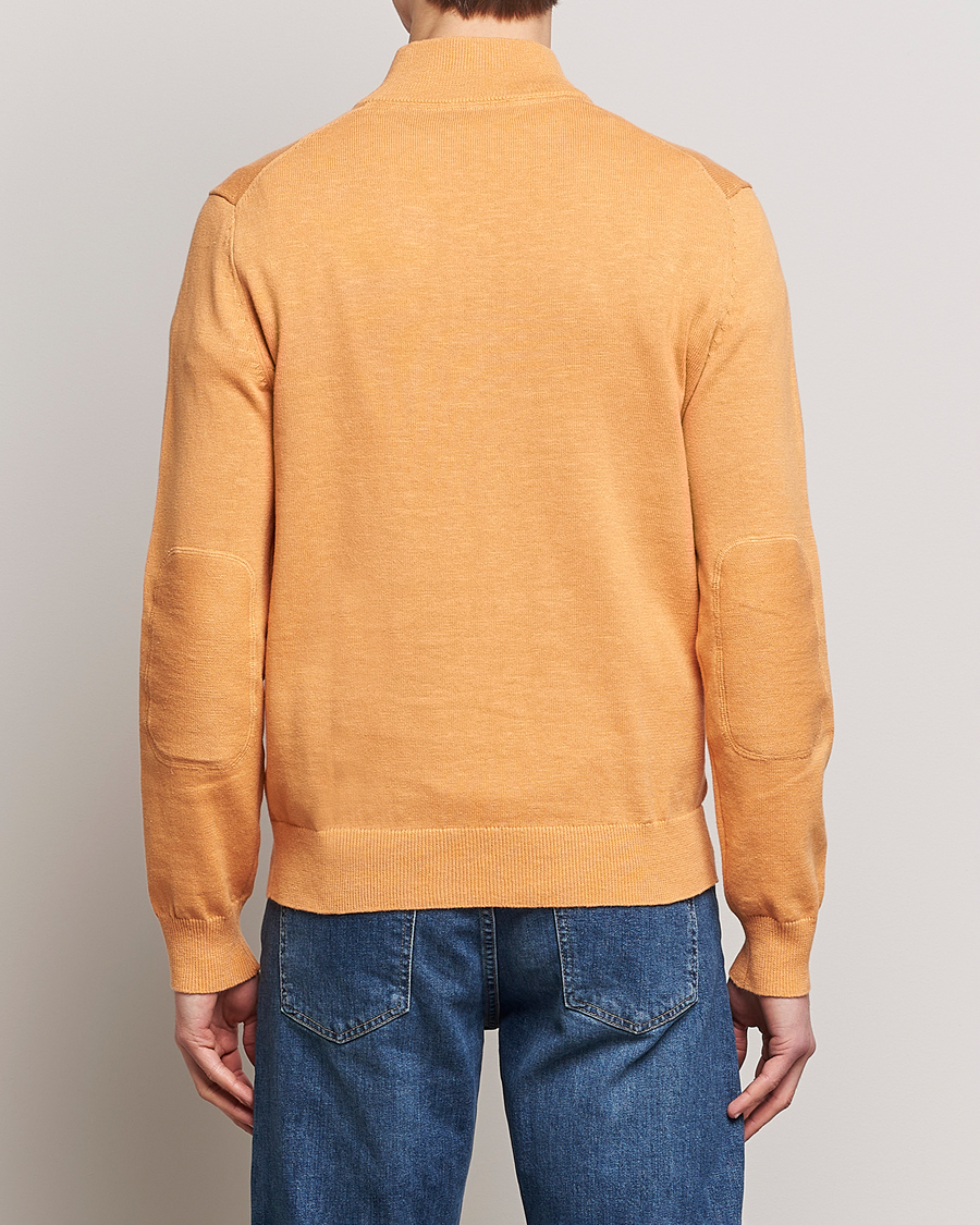 Homme | Pulls Et Tricots | Morris | Harold Cotton/Linen Summer Half Zip Orange