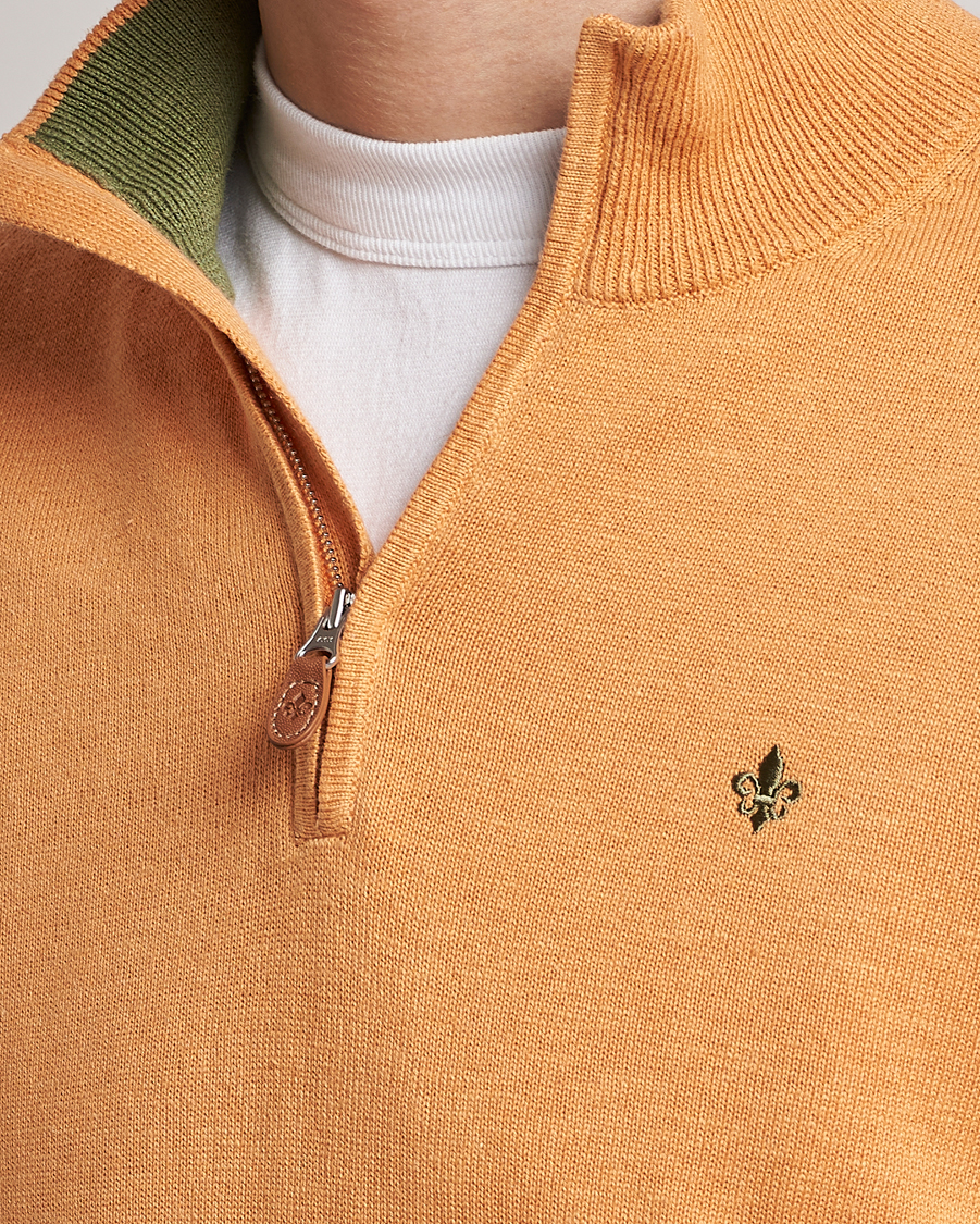 Homme | Pulls Et Tricots | Morris | Harold Cotton/Linen Summer Half Zip Orange