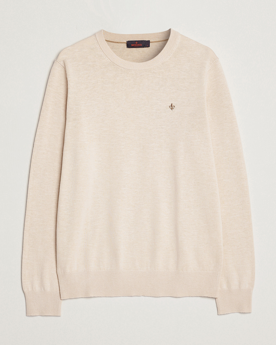 Homme | Pulls Et Tricots | Morris | Harold Cotton/Linen Summer Crew Neck Off White