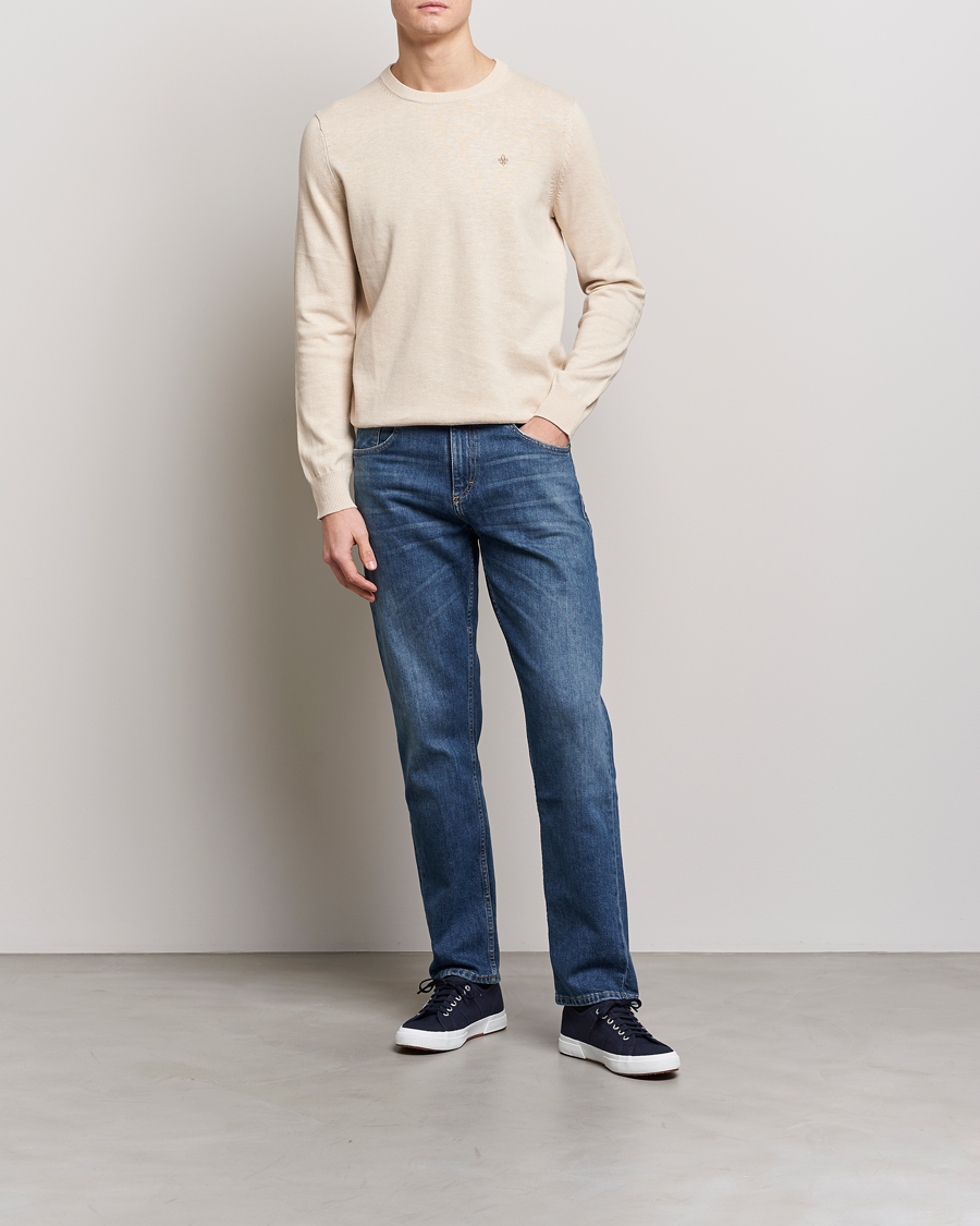 Homme | Pulls Et Tricots | Morris | Harold Cotton/Linen Summer Crew Neck Off White