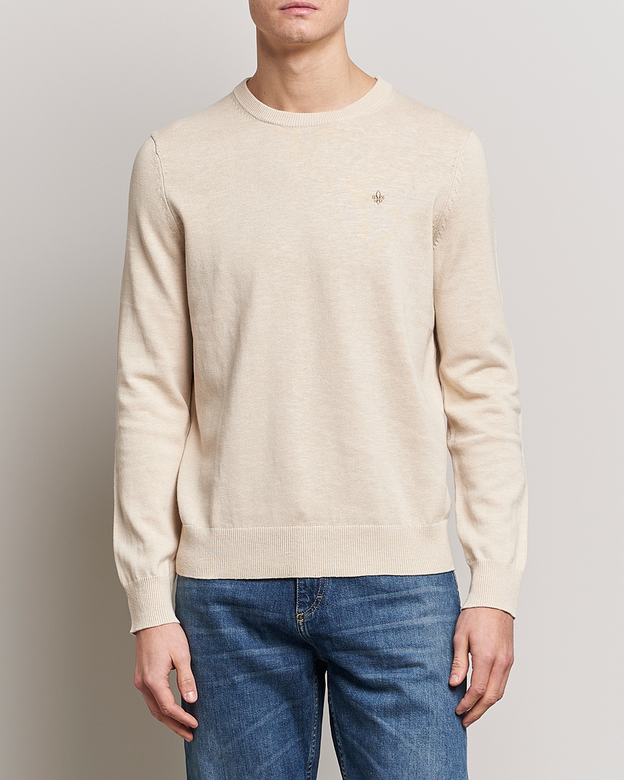 Homme | Pulls Et Tricots | Morris | Harold Cotton/Linen Summer Crew Neck Off White