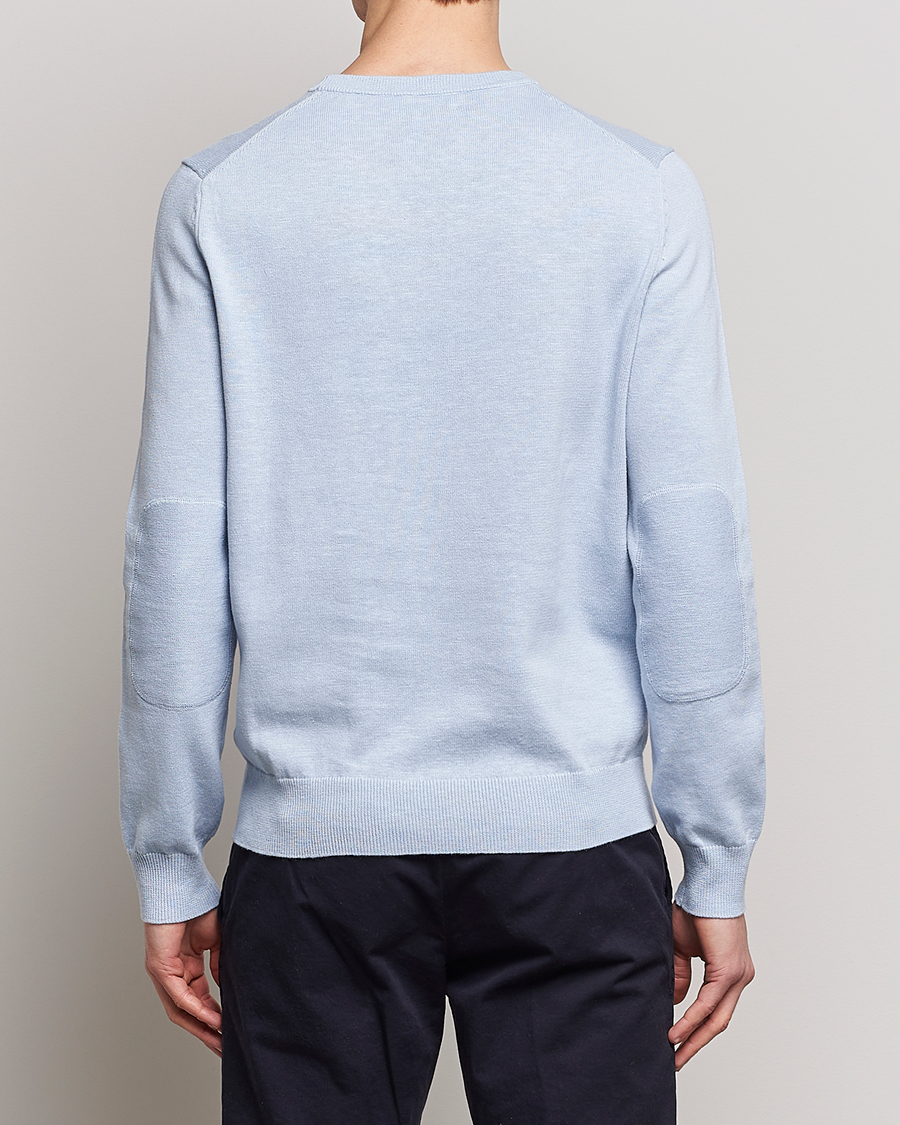 Homme | Pulls Et Tricots | Morris | Harold Cotton/Linen Summer Crew Neck Light Blue