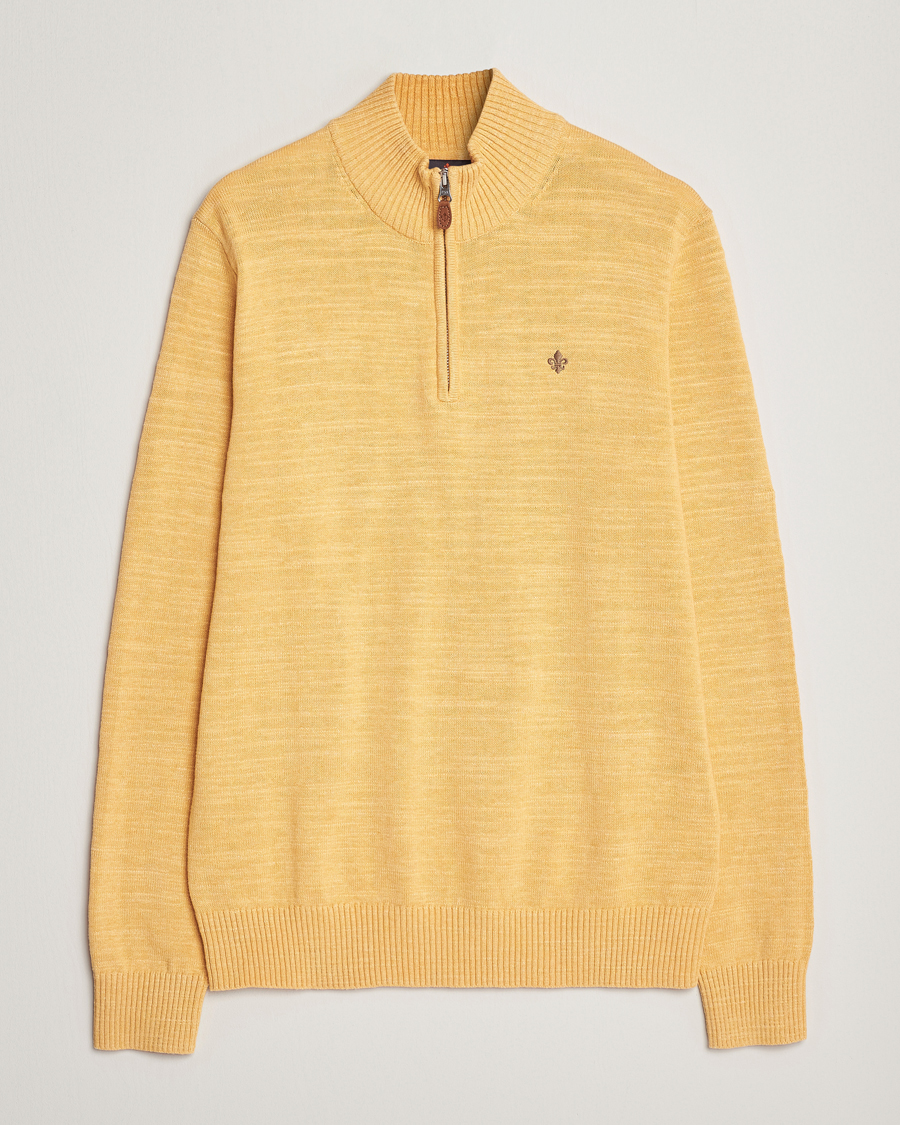 Homme | Pulls Et Tricots | Morris | Randall Cotton Half Zip Yellow
