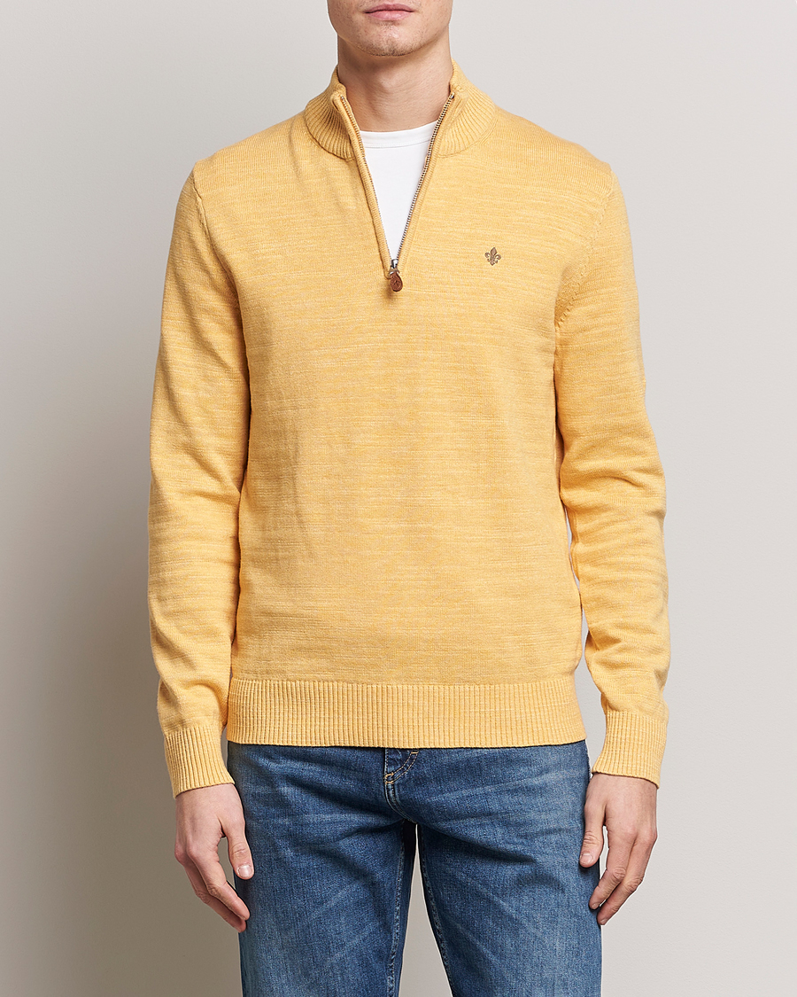 Homme | Pulls Et Tricots | Morris | Randall Cotton Half Zip Yellow