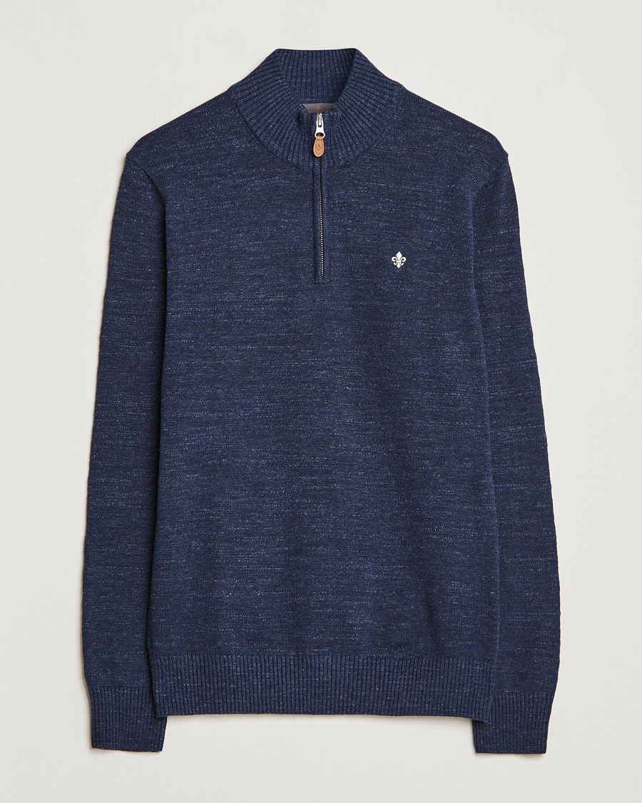 Homme | Pulls Et Tricots | Morris | Randall Cotton Half Zip Navy