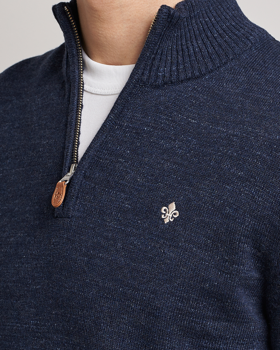 Homme | Pulls Et Tricots | Morris | Randall Cotton Half Zip Navy