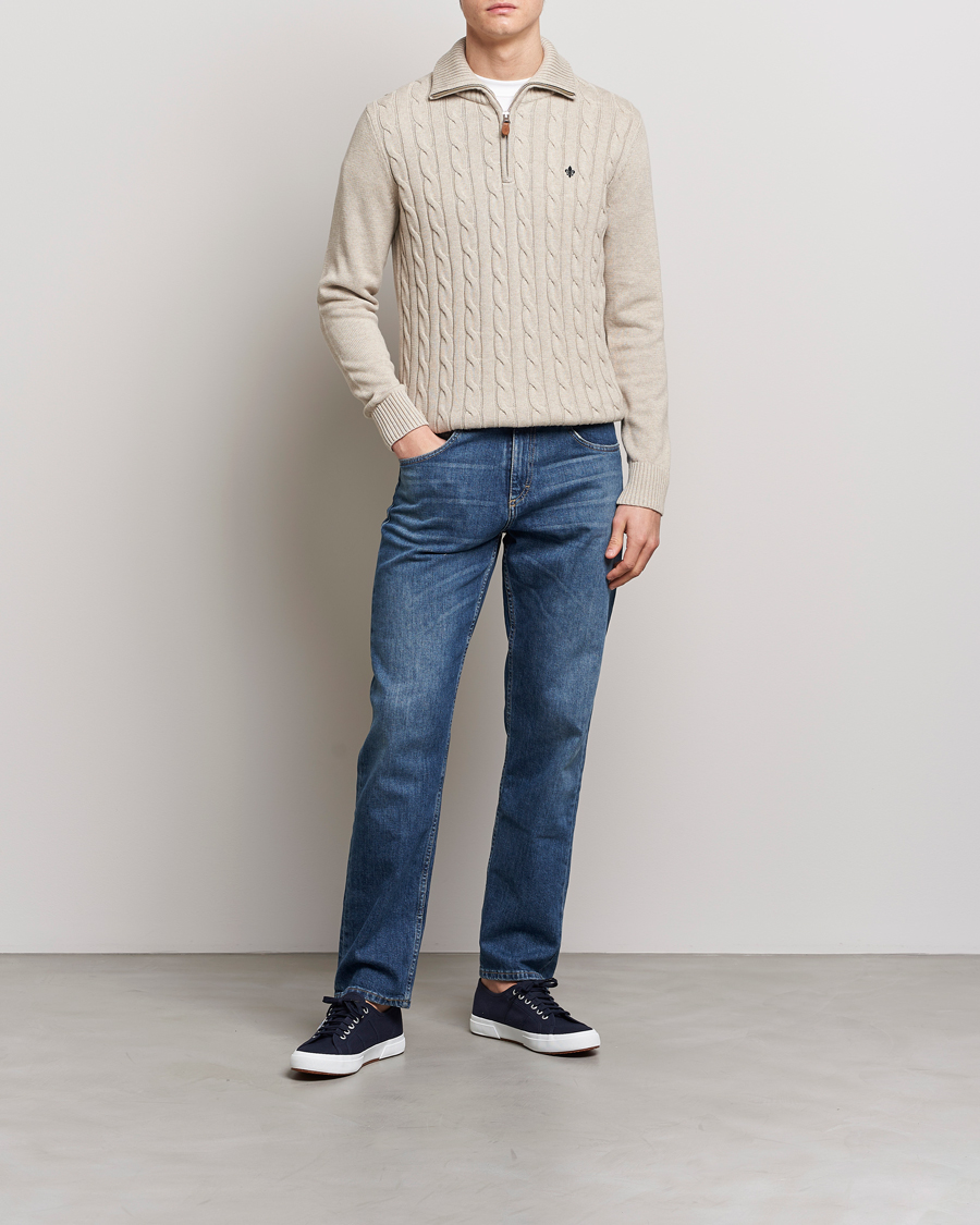 Homme | Pulls Et Tricots | Morris | Raymond Cable Half Zip Khaki
