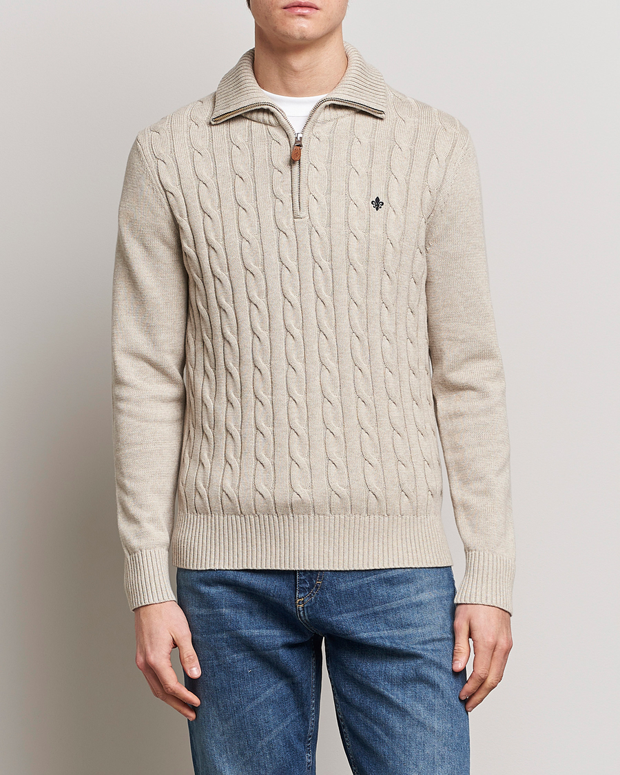 Homme | Pulls Et Tricots | Morris | Raymond Cable Half Zip Khaki