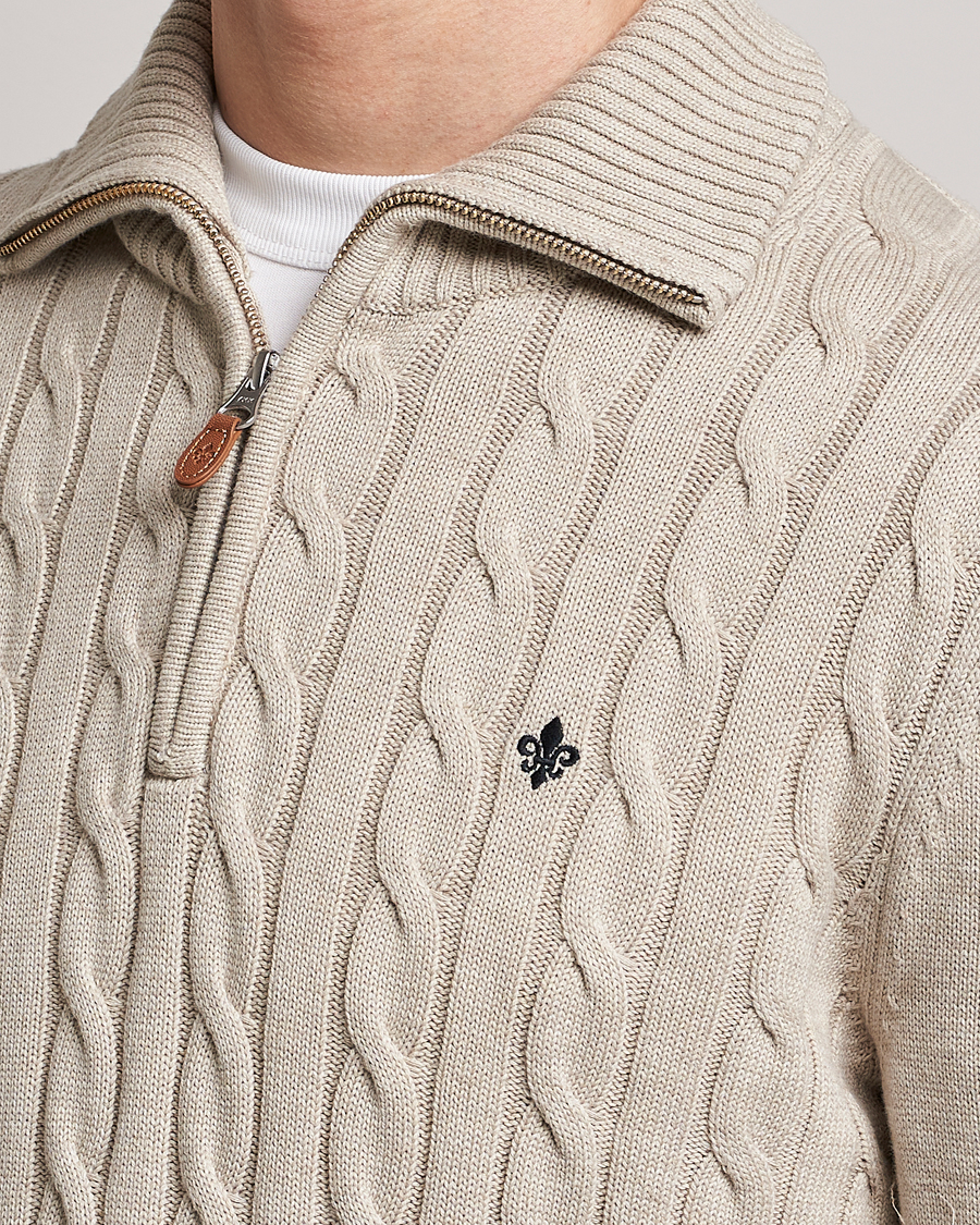 Homme | Pulls Et Tricots | Morris | Raymond Cable Half Zip Khaki