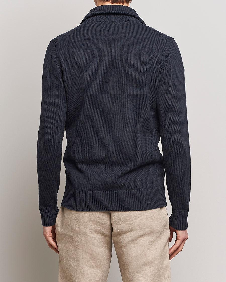 Homme | Pulls Et Tricots | Morris | Raymond Cable Half Zip Old Blue