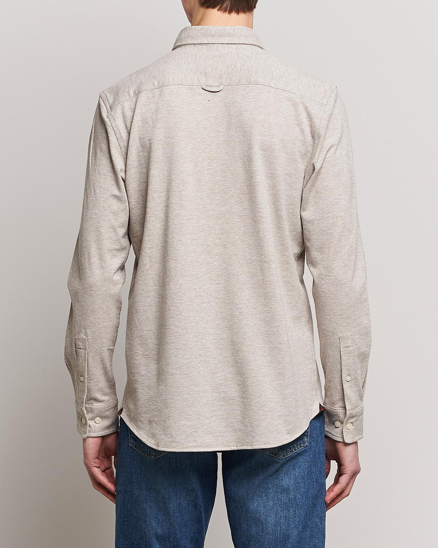 Homme | Chemises | Morris | Ivory Jersey Button Down Shirt Beige