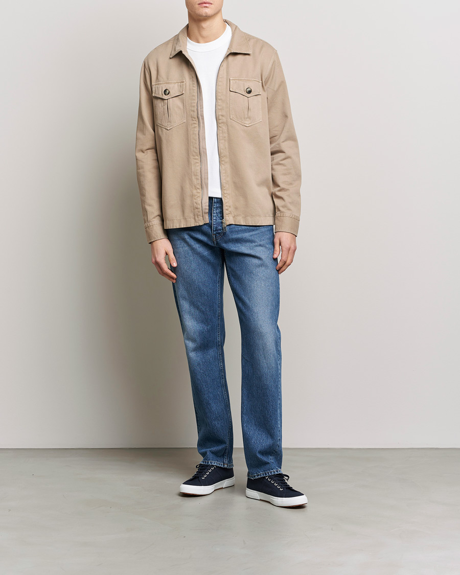 Homme | Chemises | Morris | Brayden Zip Overshirt Khaki
