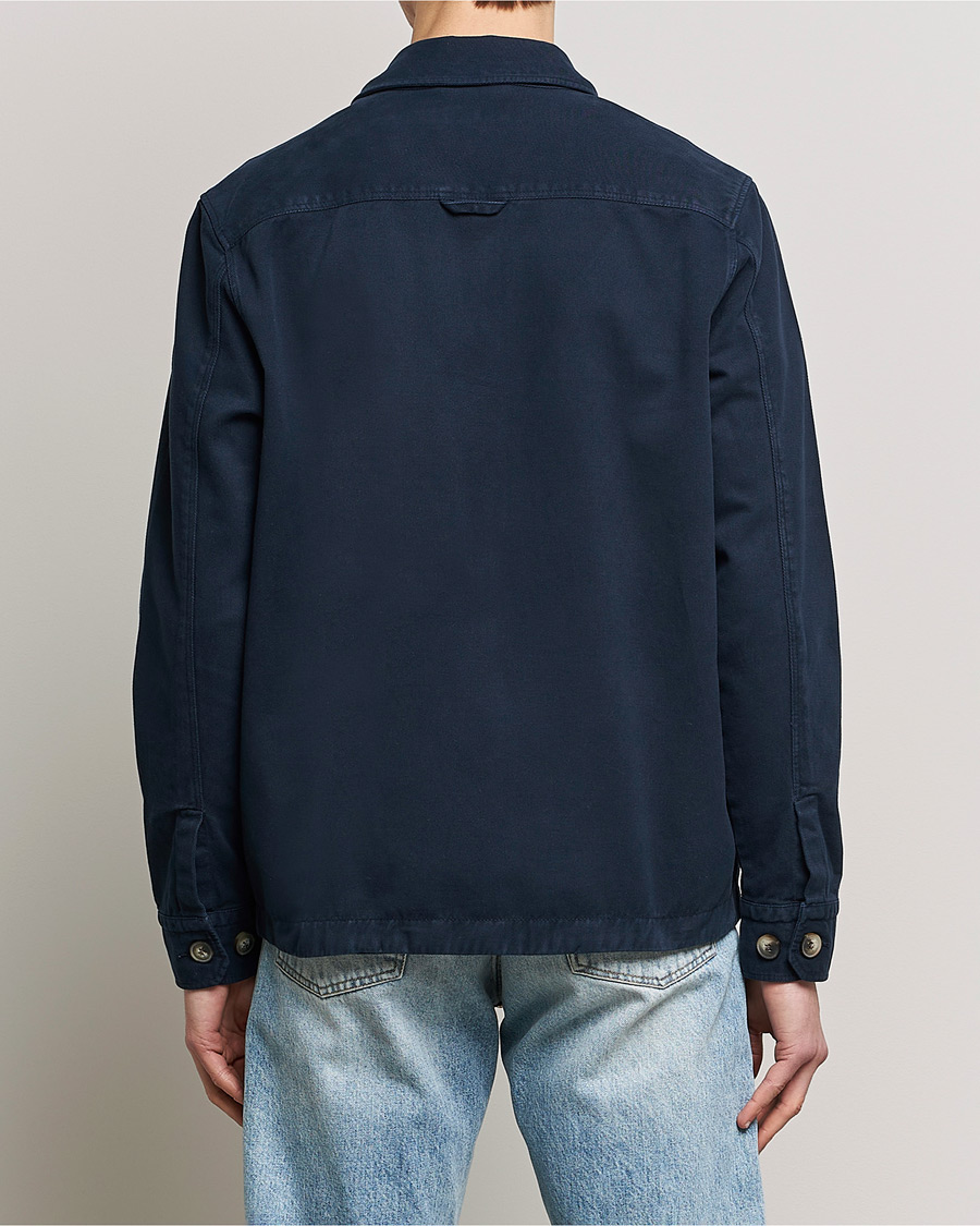 Homme | Chemises | Morris | Brayden Zip Overshirt Old Blue