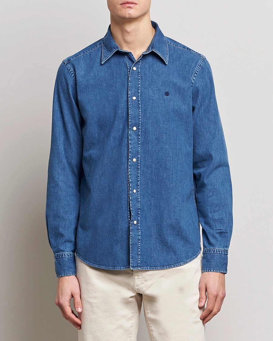 Men | Denim Shirts | Morris | William Denim Shirt Medium Blue
