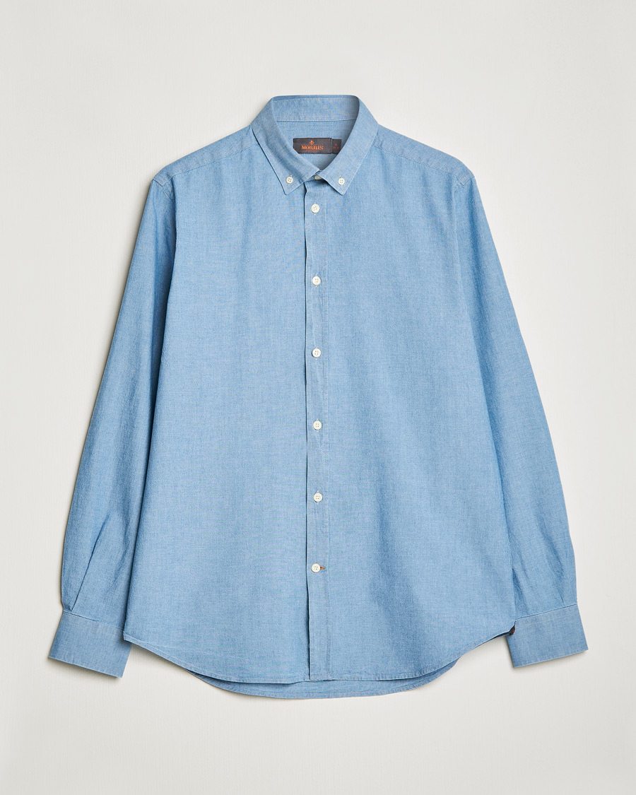 Homme | Chemises | Morris | John Chambray Button Down Shirt Light Blue