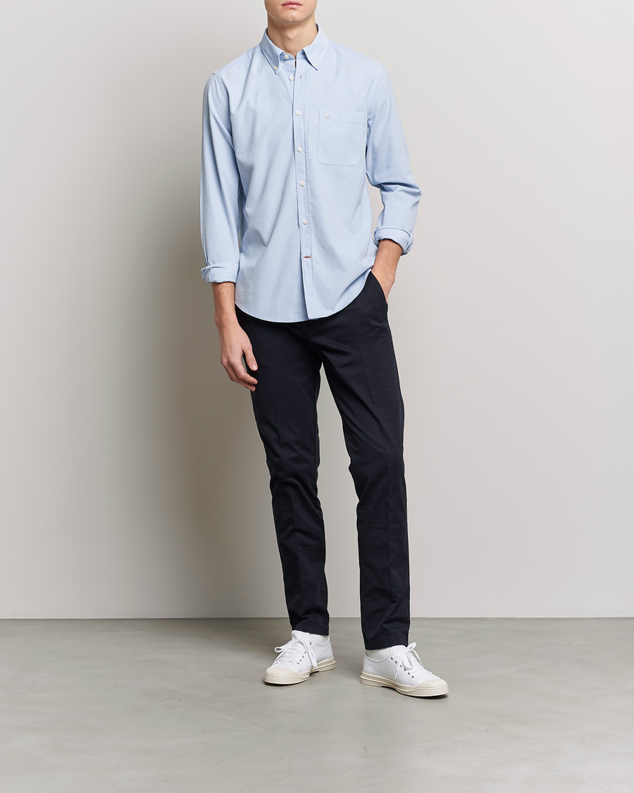 Homme | Chemises | Morris | Summer Corduroy Shirt Light Blue