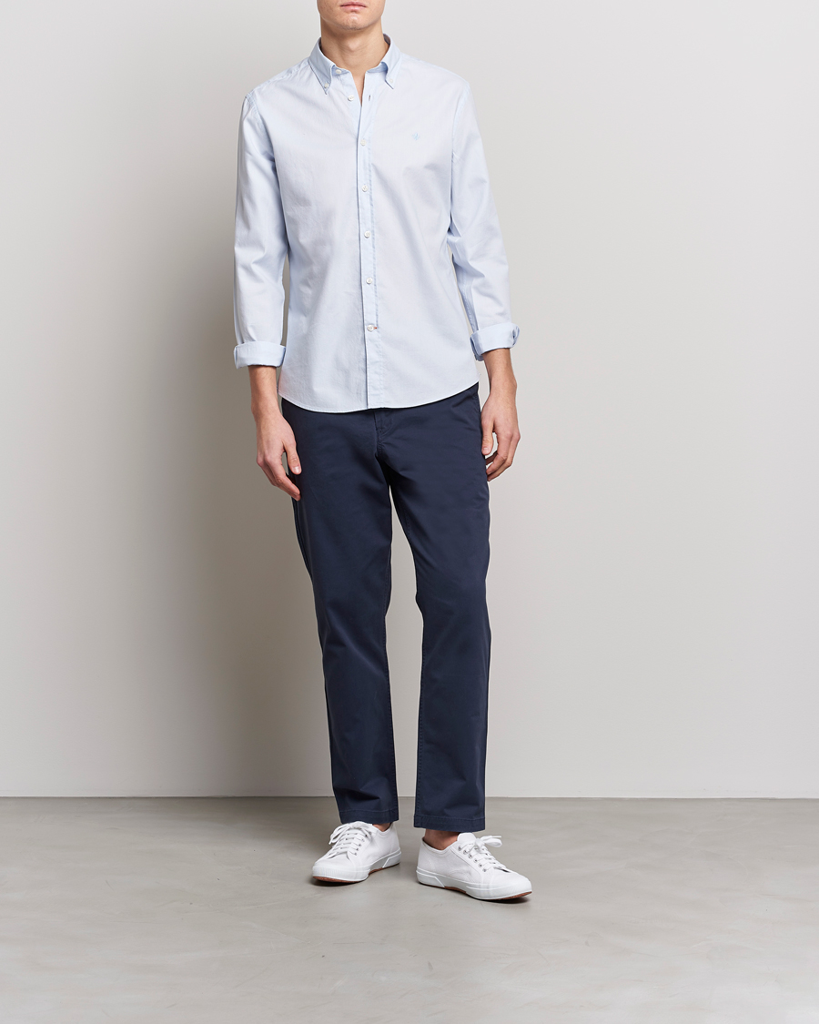 Homme | Chemises | Morris | Structured Washed Button Down Shirt Light Blue