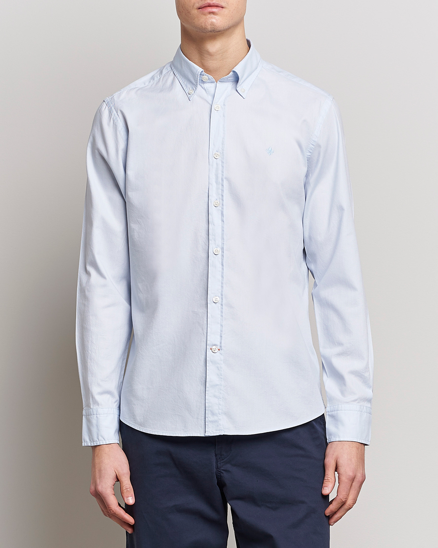 Homme | Chemises | Morris | Structured Washed Button Down Shirt Light Blue