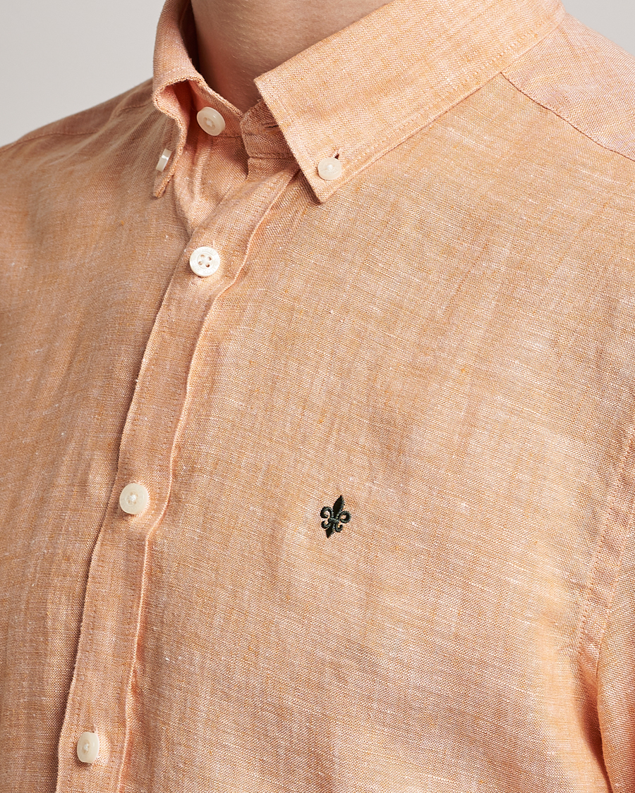 Homme | Chemises | Morris | Douglas Button Down Linen Shirt Orange