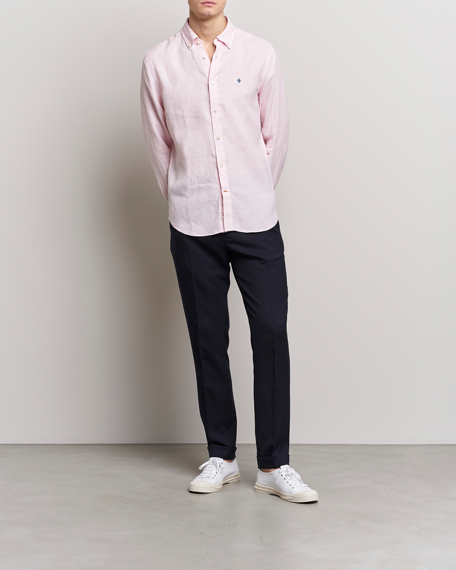 Homme | Chemises | Morris | Douglas Button Down Linen Shirt Pink