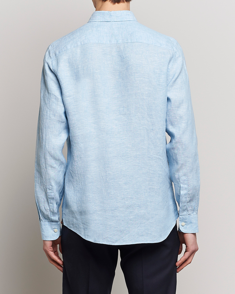 Homme | Chemises | Morris | Douglas Linen Button Down Shirt Light Blue