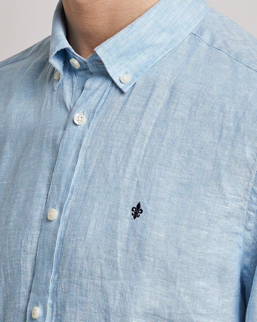 Homme | Chemises | Morris | Douglas Linen Button Down Shirt Light Blue